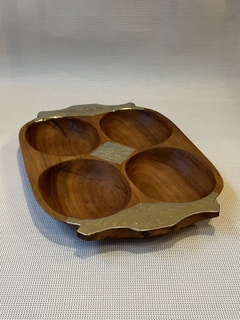 Copetinero de madera y alpaca de 4 divisiones - Jiron del cielo