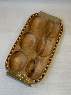 Copetinero de madera y alpaca de 6 divisiones - Jiron del cielo