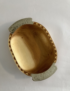 Batea / Bandeja de madera y alpaca de 40 cm - tienda online