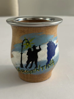 Mate algarrobo bandera argentina - comprar online