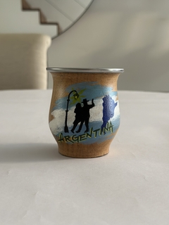 Mate algarrobo bandera argentina - tienda online
