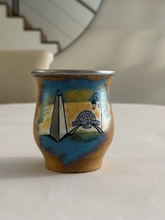 Mate algarrobo bandera argentina