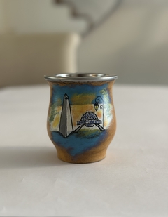 Mate algarrobo bandera argentina - Jiron del cielo