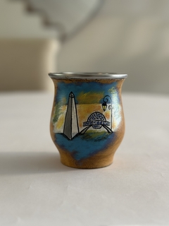 Mate algarrobo bandera argentina - comprar online