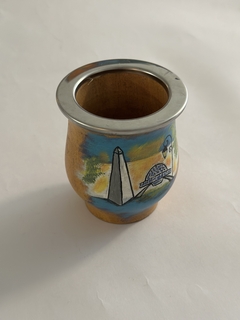 Mate algarrobo bandera argentina - tienda online