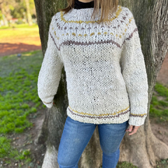 Sweater fueguino lana de oveja- Mediano en internet