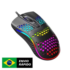 Mouse USB RGB Para Computador e Notebook Design Moderno LED Colorido Compatível Versátil e Preciso - Hightech Tecnologias