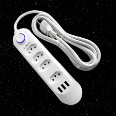 Torre de Tomadas Retrátil + USB com Filtro de Linha Padrão Brasil de 2 Metros - buy online