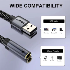 Adaptador USB para P2 (3.5mm) – Áudio Estéreo Hi-Fi com Entrada para Fone e Microfone en internet