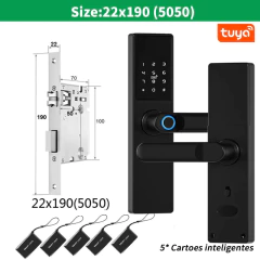 Image of Electronic Door Lock Work with Digital Smart Lock Tuya Wifi App Remote Unlocking Keyless Lock Fingerprint Door Lock RH05