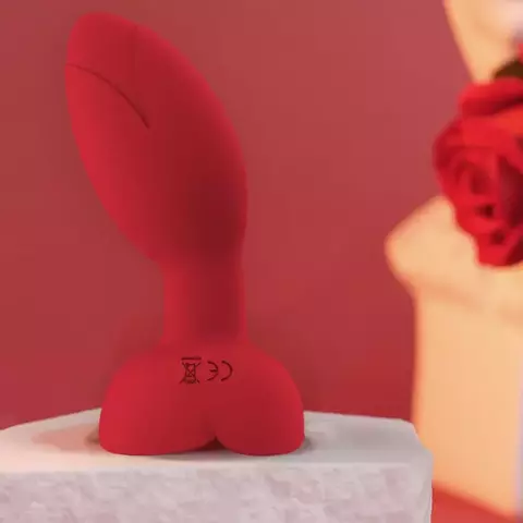 Plug anal vibratório por aplicativo em silicone com rotação 360° - comprar online