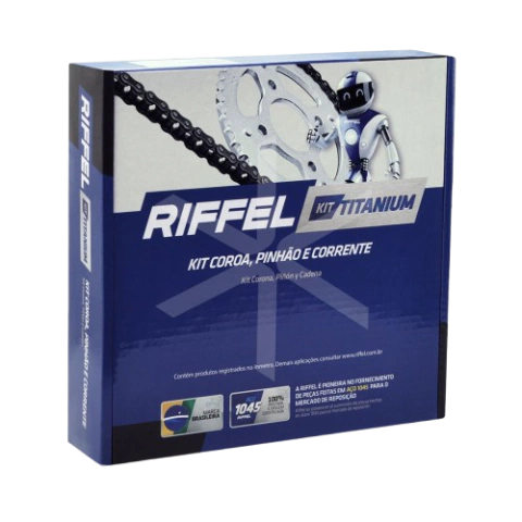 (6753) KIT DE TRASMISION RIFFEL YAMAHA YBR FACTOR 125 03 - 09 (14-45) 428HX118