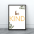 Placa Decorativa Decoração Quarto Bebê Amarelo Be Kind MDF Com Moldura na internet