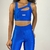 Conjunto de Calça Aurora Microcanelado Azul Royal de Alta Compressão