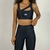 Conjunto de Calça Aurora Microcanelado Preto de Alta Compressão
