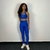 Conjunto de Calça Aurora Microcanelado Azul Royal de Alta Compressão na internet