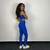 Conjunto de Calça Aurora Microcanelado Azul Royal de Alta Compressão - MELFIT