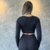 Cropped Rafa Canelado Preto - comprar online