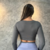 Cropped Rafa Cinza Chumbo - comprar online
