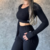Cropped Rafa Canelado Preto
