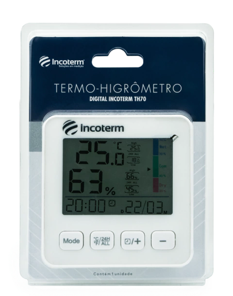 Termo‑Higrômetro Digital Incoterm TH70