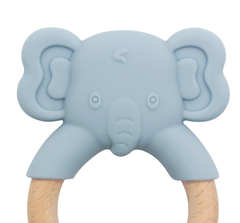 Mordillo Elefante Silicona con anillo de madera en internet