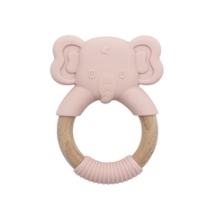 Mordillo Elefante Silicona con anillo de madera - tienda online