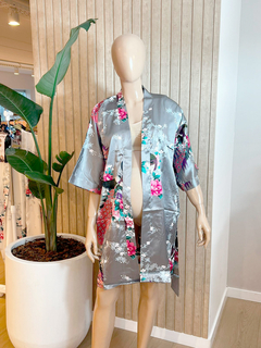 Kimonos Flor - Pavo Real - comprar online