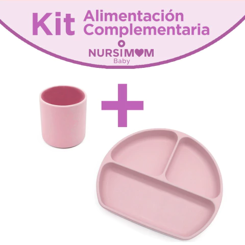 Kit Alimentación Complementaria (Plato con divisiones + vaso de silicona) - comprar online