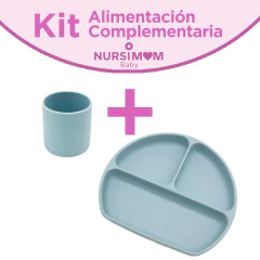 Kit Alimentación Complementaria (Plato con divisiones + vaso de silicona) - comprar online