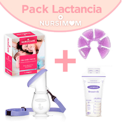 Pack Lactancia Nursimom (Nursicare + Pads mamarios frío calor + Recolector + Bolsitas Almacenamiento)