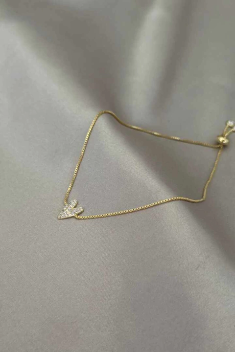 Pulseira Coração Cravejado Regulável - comprar online