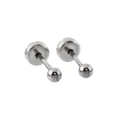 Aritos Silver Ball Varios Tamaños en internet