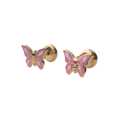Aritos Mariposa Gold - Jhune Joyeria