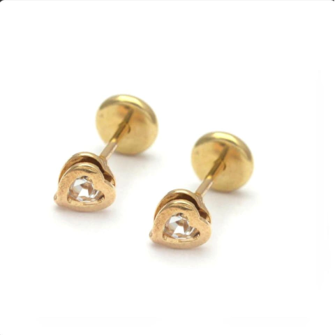 Aritos Corazon Strass - comprar online