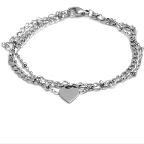 Pulsera Doble Corazon