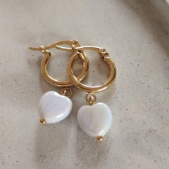 Argollas Corazon Nacar Banco Gold