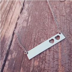 Collar Barrita Heart Acero Quirúrgico - tienda online