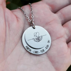 Collar Mini Medalla Acero Quirúrgico en internet