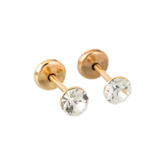 Aritos Strass Copita Gold