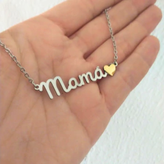 Collar Name Double Gold Acero Quirurgico - tienda online