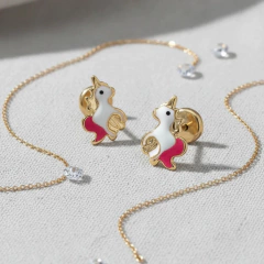 Aritos Unicornio Gold en internet