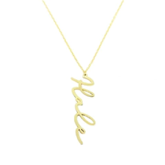 Collar Your Name Vertical Gold - tienda online