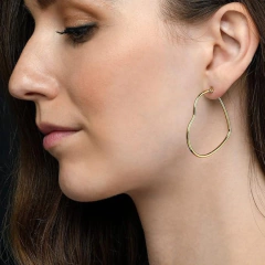 Aros Corazon Argolla Dorados - comprar online