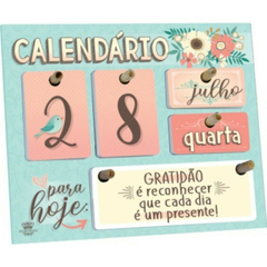CALENDÁRIO PERMANENTE DE MESA PARA HOJE, GRATIDÃO...FLORAL - comprar online