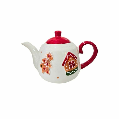 Chaleira Natal 13,6x12,3x21cm em Cerâmica