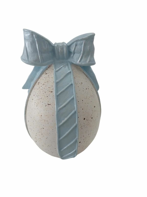 Ovo Decorativo Azul Páscoa Resina