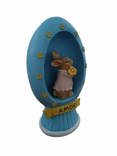 Enfeite de Páscoa coelho Azul 19,5 x 11 x 8,5 cm - comprar online
