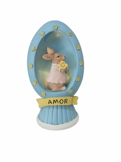 Enfeite de Páscoa coelho Azul 19,5 x 11 x 8,5 cm na internet