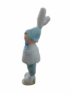 Boneco de enfeite de Páscoa menino azul (tecido) 22 x 5 cm na internet